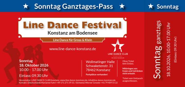 Sonntag Ganztages Pass  Line Dance Konstanz 2026